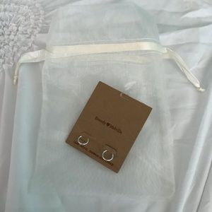 Brandy Melville Tiny silver hoops